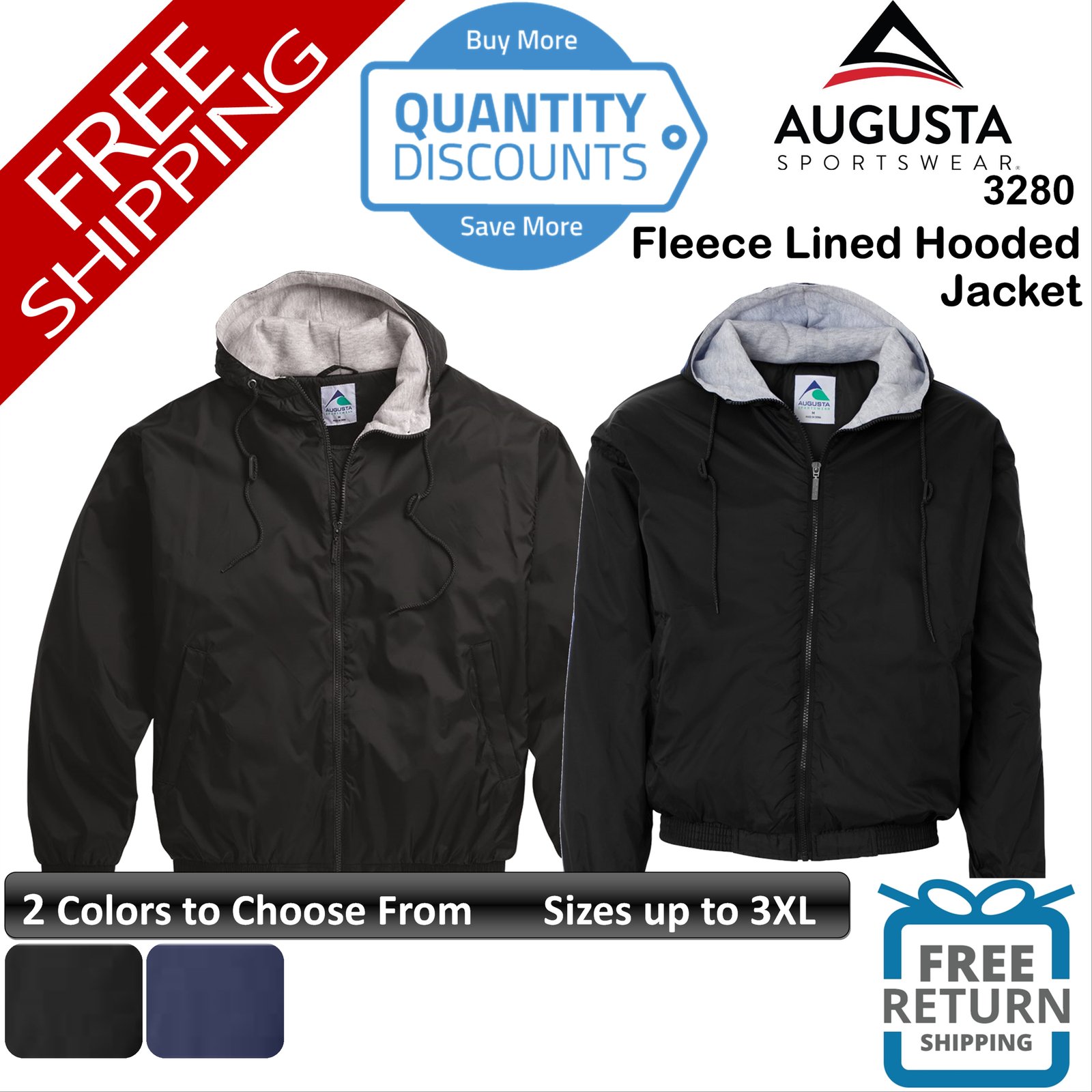 Augusta Sportswear Men Packable Half-zip Hooded Pullover