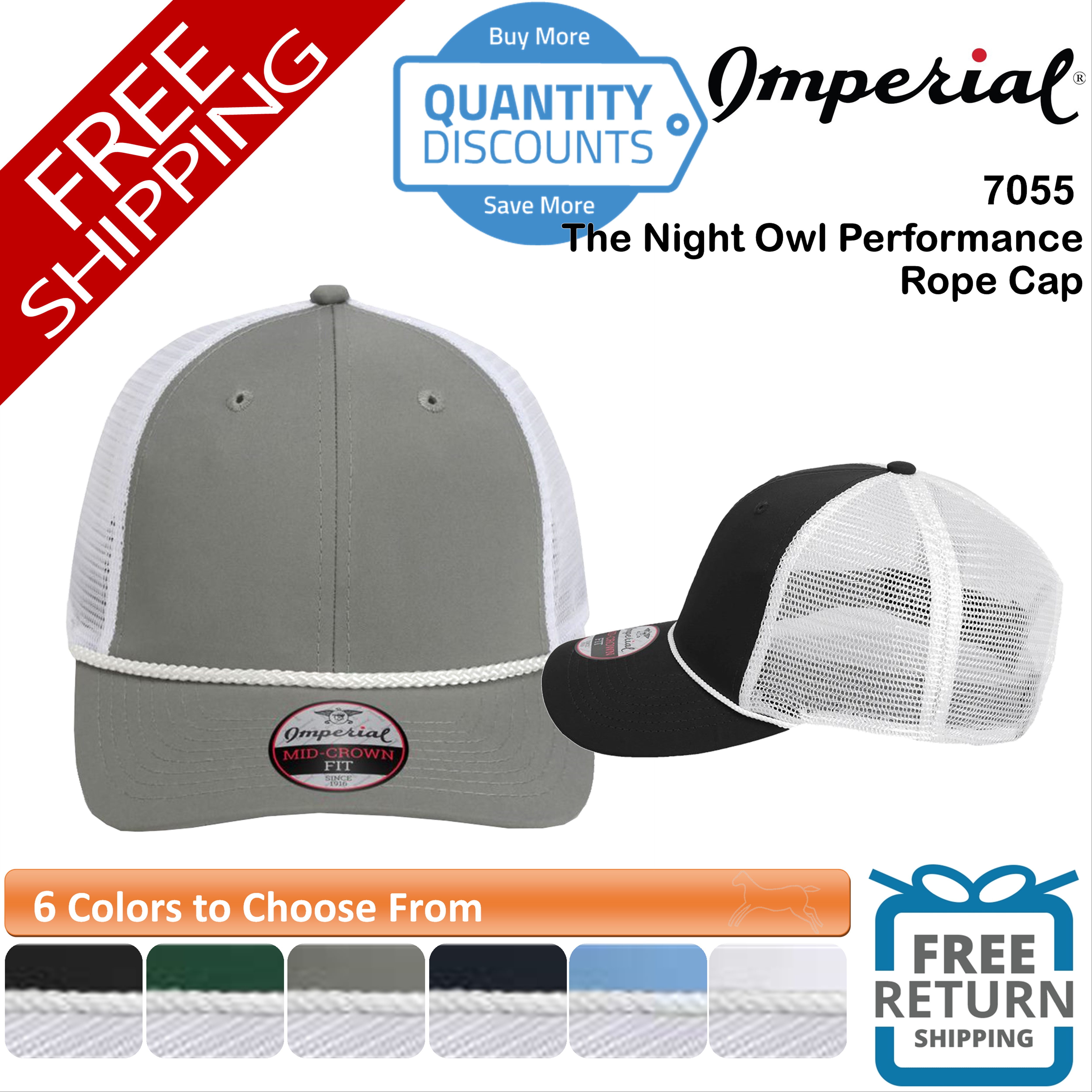 🔥 Imperial Men The Independent Cap Hat six-panel, mid-profile